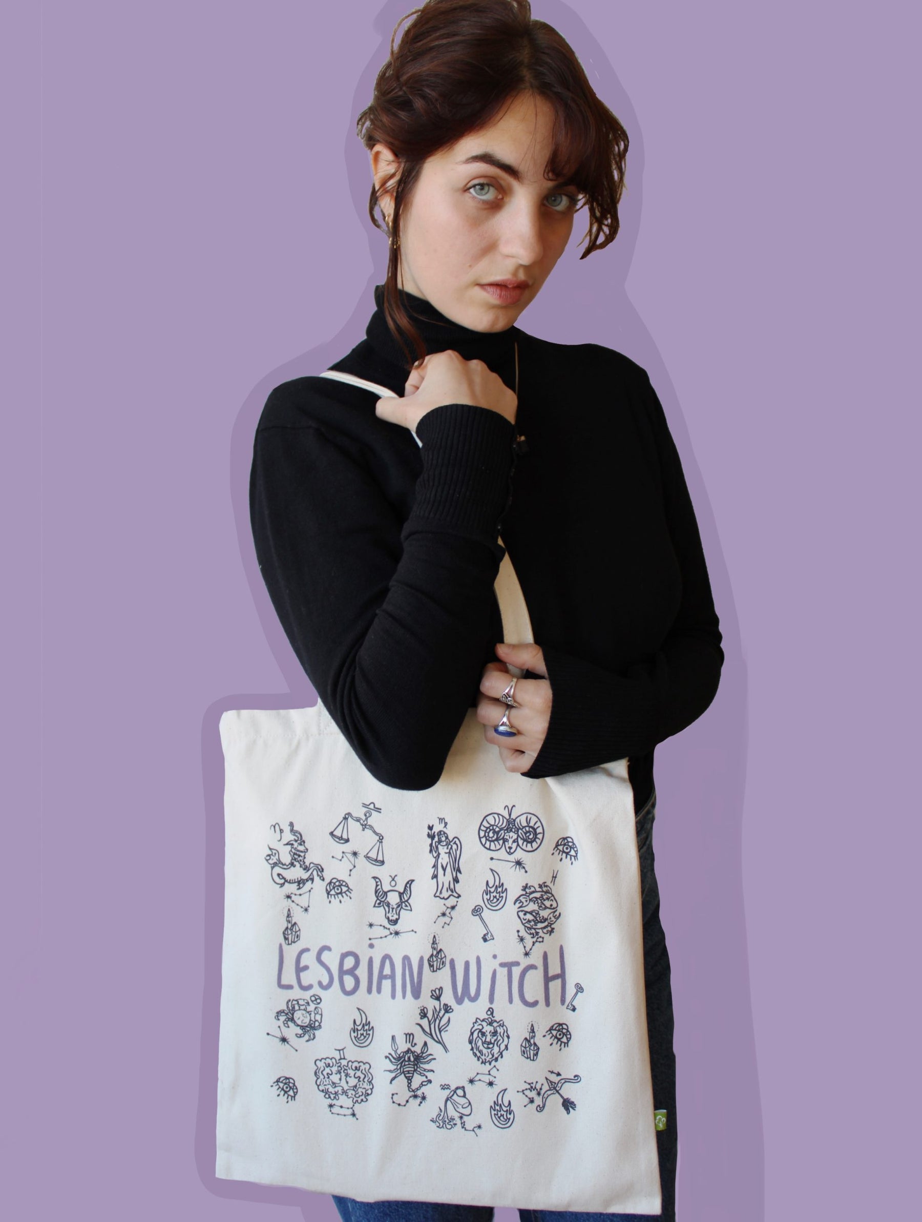 Tote Bag féministe sapphosutra - Lesbian Witch